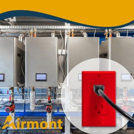 3-Gang Red Metal Rocker Switch Covers, Highly Visible Red Decorator Wall Plates, 3-Gang Standard Size, GFCI Outlet Covers For Hospitals Or Emergency Locations, Heavy Duty Painted Red Metal Wall Plate