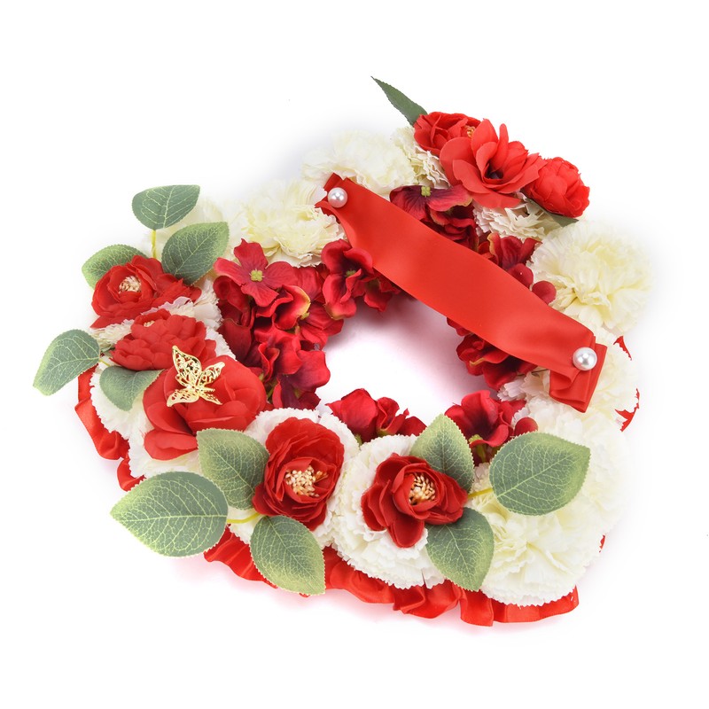 Artificial Heart Shaped Wreaths Wedding Wreaths Fake Flowers Decoration for