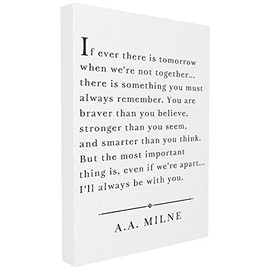 Stupell Industries I'll Always Be With You A.A. Milne Canvas Wall Art, 16 x 20, Design By Artist Lettered and Lined