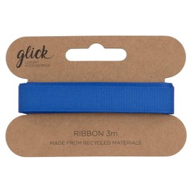 Glick Luxury Indigo Gros Grain Ribbon 3 Metres in Length, for Gift Wrapping and Other Arts & Crafts, 1.6 cm x 3 metres