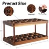 YOUEON Acacia Wooden Egg Holder with Double Layers, Detachable Wooden