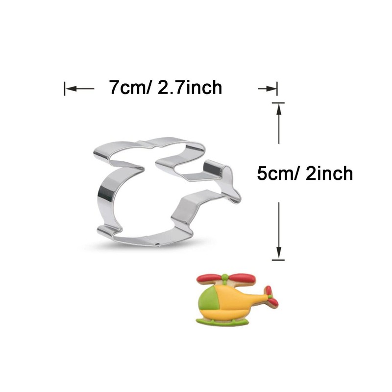 WDYJMALL Helicopter Shaped Cookie Cutter
