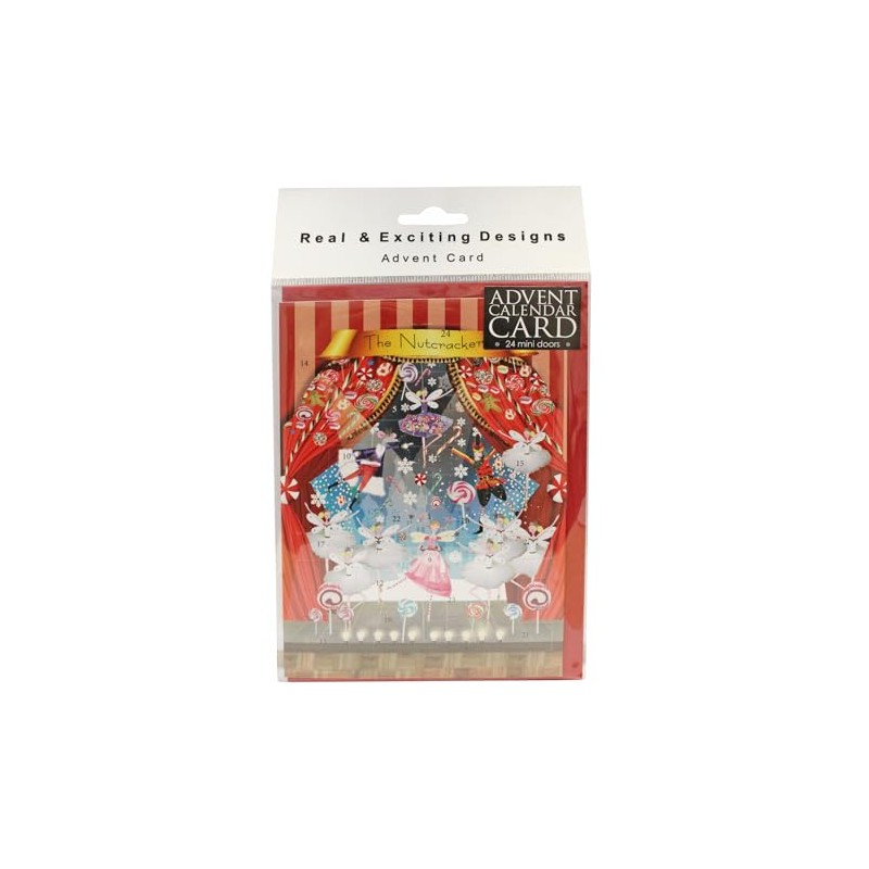 Christmas Card Advent Calendar with Red Envelope - The Nutcracker