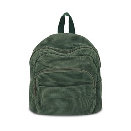 Boziee Small Canvas/Cord Backpack Women's City Backpack Backpacks Daypacks Backpack Handbags School Backpack for Women Girls Teenagers School Travel Work Small Size (Corduroy, Green)