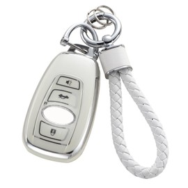 YO&YOYE for Subaru Key Fob Cover with Keychain, Soft TPU Key Case Fit for Ascent BRZ Crosstrek Forester Impreza Legacy Outback WRX STI Smart Key