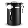Ruikcoll Airtight Stainless Steel Coffee Container 1.8L with Outlet Valve