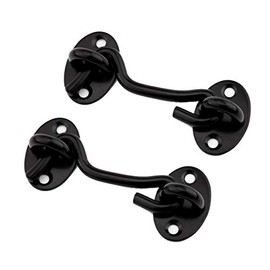 Barn Door Latch,Ulifestar 3 Inch Heavy Duty Stainless Steel Gate Latch Lock,Cabin Hook Eye Latch Hook with Mounting Screws for Window,Sliding Door,Back Gate,Closet Doors,Front Porch,Fence,2 Pack (3‘’)