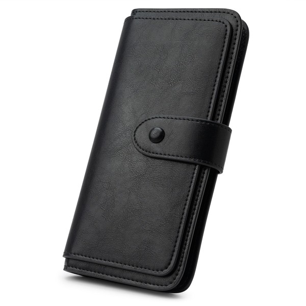 Alldaily RFID Blocking Leather Wallet for Women, Slim Trifold with