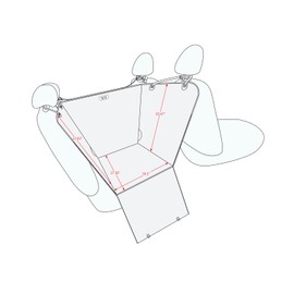 njnj Dog Car Seat Cover for Back Seat - Waterproof Dog Half Hammock for Cars with Mesh Window,Scratchproof Pet Backseat Protector,Perdurable,Non-Slip Booster Seat for Small,Medium and Large Dogs