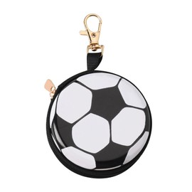 Wireless Earphone Holder Keychain Soccer Ball Storage Bag Wallet Organizer Coin Pouch Keychain Case for Earplugs Earbuds Case Holder Keychains Mini Data Cable Storage Box