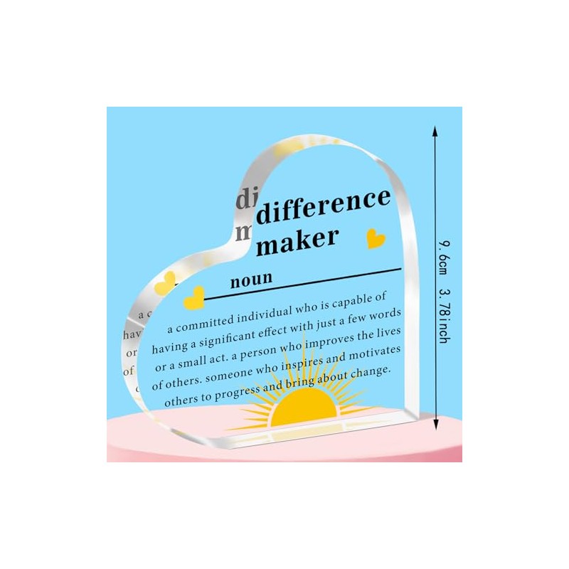 QMVMV Difference Maker Gifts for Teacher Mentor Coach Boss, Difference