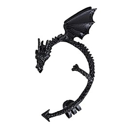 1 Pcs Gothic Punk Metal Dragon Earring Dragon Ear Cuff Clip Earring Retro Animal Non-Piercing Wrap Clip Earring for Women Jewelry(B)