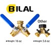 Garden Hose Splitter 2 Way Heavy Duty, Brass Faucet Adapter