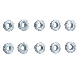 Flanged Nuts to Fit Metric Bolts/Screws M3,4,5,6,8,10,12,16 (M6 / 6mm x 1mm Pitch)