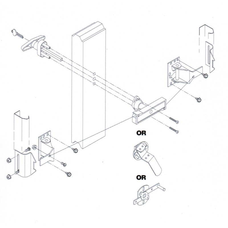 Garage Door Lock Parts Inside Release Handle Industrial Door Handle