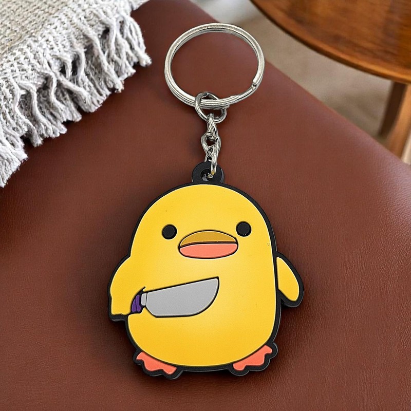 Promotech Boss Duck Keyring - 1 Piece PVC Keyring for