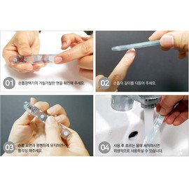 Glossy Glass Crystal Nail Files and Callus Remover with Fashion Cases Hygienic Clean Buffer (Blue Case + Pink File)