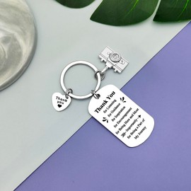 Photographer Gifts Photography Lovers Gifts Keyring Thank You Gift for Videographer Birthday Gifts for Photographer Graduation Gifts Retirement Jewelry Appreciation Gift Keyring for Photo Lovers