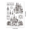 GLOBLELAND Castle Clear Stamps Fireworks Transparent Stamp Retro Castle Flat
