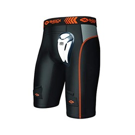 Shock Doctor SD30020-00001-S Compression Hockey Short w/BioFlex Cup Black Adult-S
