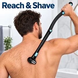 Electric Back Shaver for Men, Foldable Long Handle Body Groomer, Battery Powered