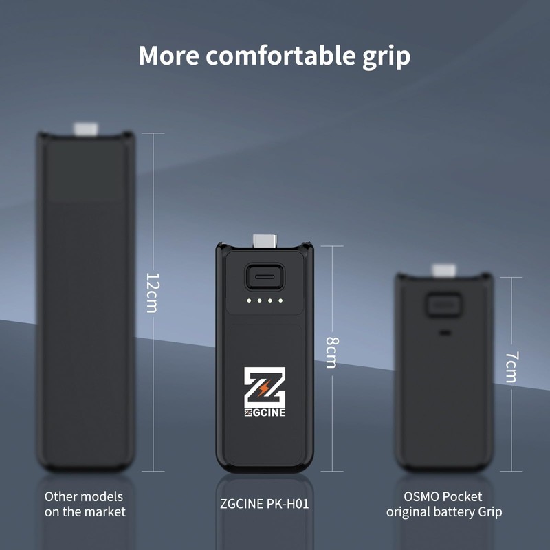 Osmo Pocket 4 Pocket 3 Battery Handle,ZGCINE PK-H01 7.7V/1600mAh Fast