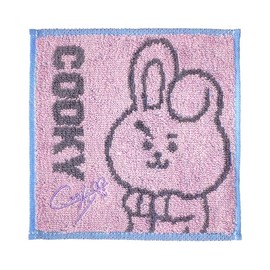 Marushin BT21 Mini Towel, Petit_Cooky, Character Handkerchief, Compact, 100% Cotton, Antibacterial, Odor Resistant, Present, Birthday, 5785023000