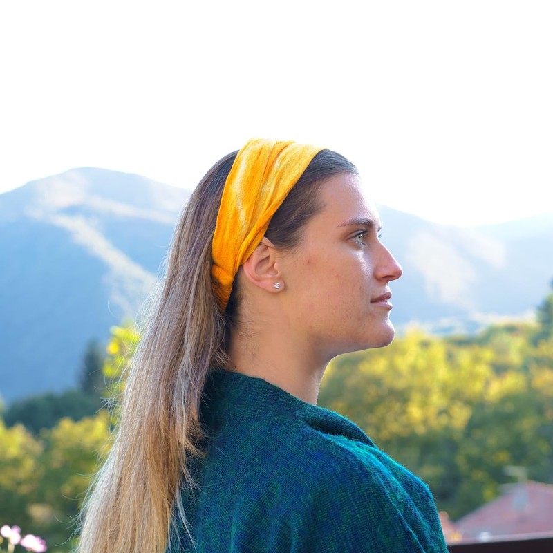 Colorful Cotton Tie Dye Headband Elastic Yoga Meditation Hippie Boho