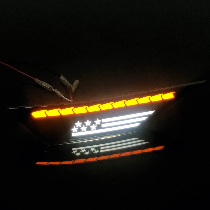 ECAHAYAKU Front Led Fender Side Marker Light Switchback White/Amber Turn