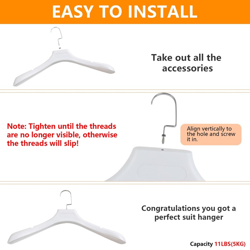 DEDU Suit Hangers for Men 10 Pack, Sweater Hangers No