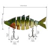 BASSDASH Bone Swimbait Multi Jointed Hard Fishing Lure for Bass