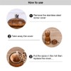 Haomacro Wood Salt and Pepper Grinder Set, Manual Mills with