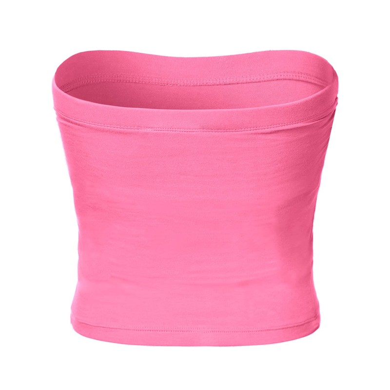 Women's Shapewear Tube Tops Strapless Ruched Built-in Shelf Bra Casual