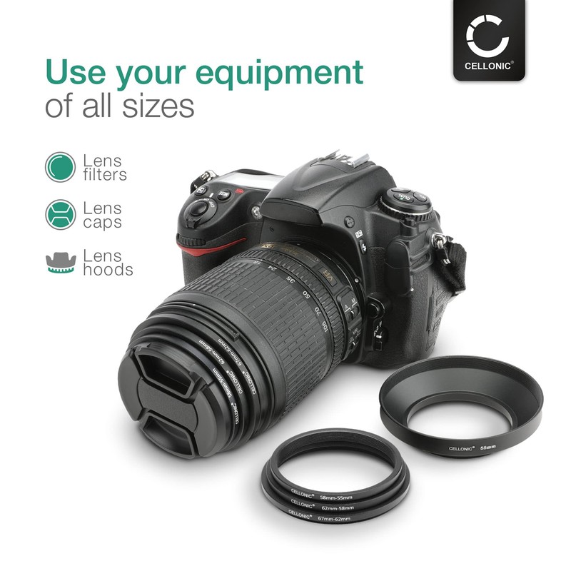 CELLONIC 8-Piece Step Down Ring Set Lens Filter Stepping Down