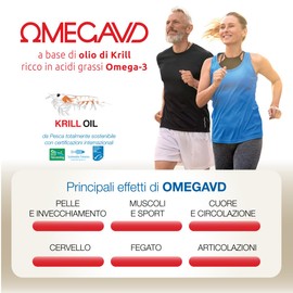 AVD REFORM | Omegavd – Integratore di Omega 3 da olio di krill per il benessere cardiovascolare, cerebrale e antiossidante – 40 softgels – Prodotto in Italia