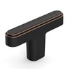 Amerdeco 10 Pack Oil Rubbed Bronze Cabinet Knobs 1.46 Inch(37mm)