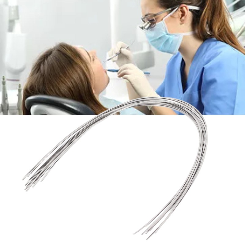 50pcs Orthodontic Rectangular Arch Wire Stainless Steel Elastic Orthodontic Arch