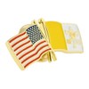 PinMart‘s USA and Vatican City Crossed Friendship Flag Enamel Lapel