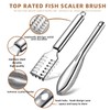 3Pieces Fish Scaler Remover Cleaner Fish Scaler Brush With Stainless