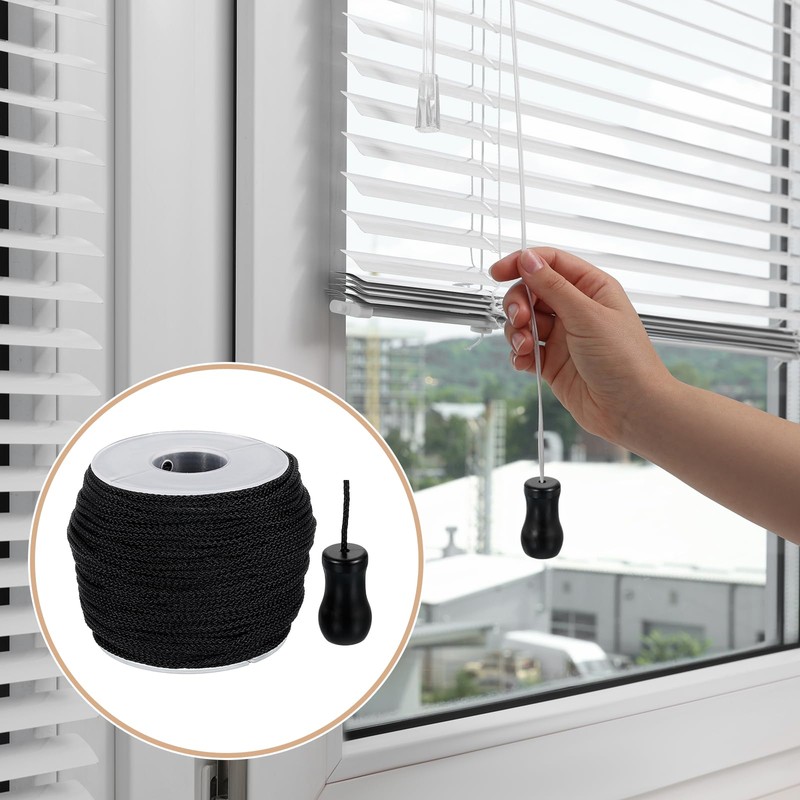 sourcing map 50 Yards Roman Blind Cord 1.8mm Braided Lift
