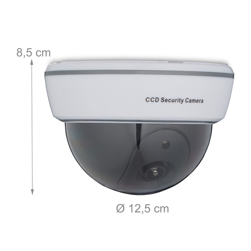 Relaxdays 3 x Camera Dummy Flashing LED Light Indoor &
