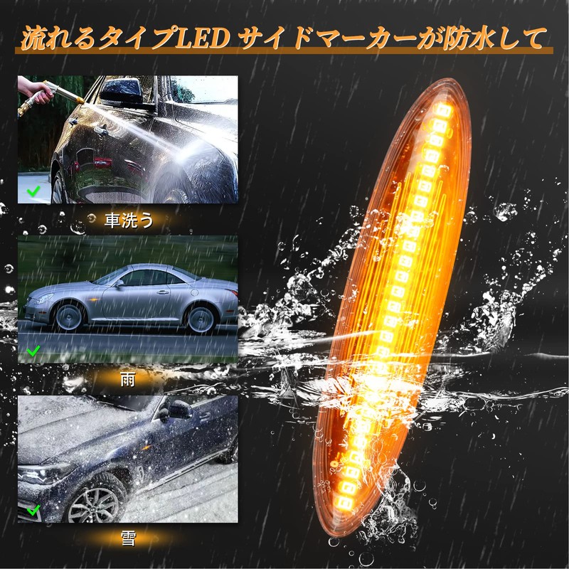 POPMOTORZ LED for Toyota Mark X Side Marker Side Turn