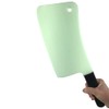 Giant Plastic Butcher Knife Cleaver Jumbo Prop With Green Blade