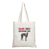 TB264 Beware Crazy Greyhound Lady Novelty Present Gift Printed Eco-Friendly