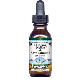 Stinging Nettle & Saw Palmetto Glycerite Liquid Extract (1:5) - Strawberry Flavored (1 oz, ZIN: 523073) - 3 Pack