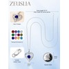 Zeuslia S925 Sterling Silver Necklace for Women, I Love You