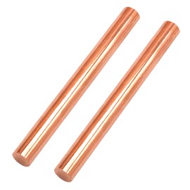 2pcs Pure Copper Round Rod 5/16inch Dia 3.94inch Length Solid Copper Round Rod Lathe Bar Stock for CNC Cutting DIY Metal Craft Metal Working Hobbies(100x8mm)