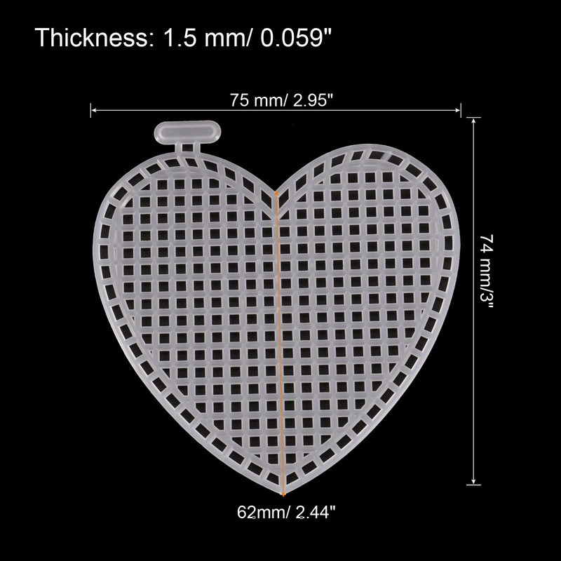 MECCANIXITY 4Pcs Plastic Mesh Canvas Sheet 7 Count 7.4cm/ 3