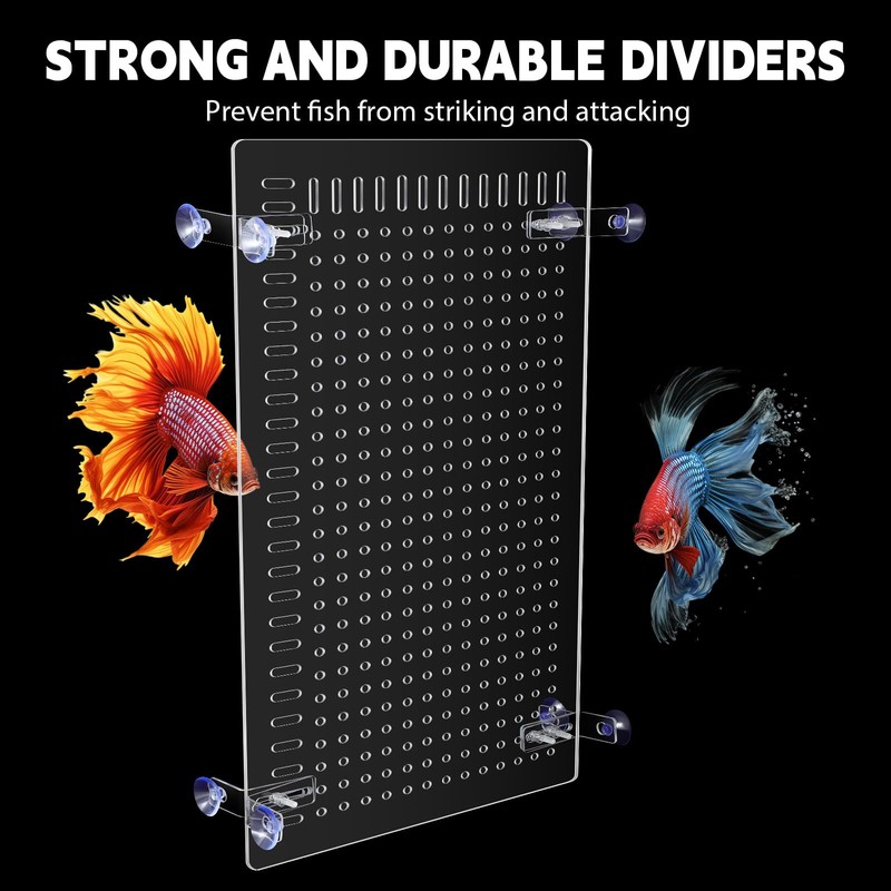 Nuanchu 4 Set Acrylic Fish Tank Divider 17 x 10''