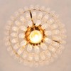 FRIXCHUR Mini Size Crystal Chandelier Modern Flush Mount Ceiling Light
